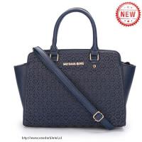 michael kors selma monogram saffiano groot marine bakken Outlet Rotterdam 0h11y428